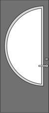 HGR Flush Door Elevation with Vision Lite Kit Glazing